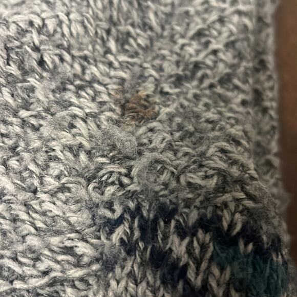 Royal Robbins Knit Zip Up Hoodie Sweater Wool Blend Women’s Large Blue Gray L - Picture 7 of 7